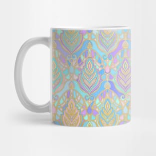 Jade & Blue Enamel Art Deco Pattern Mug